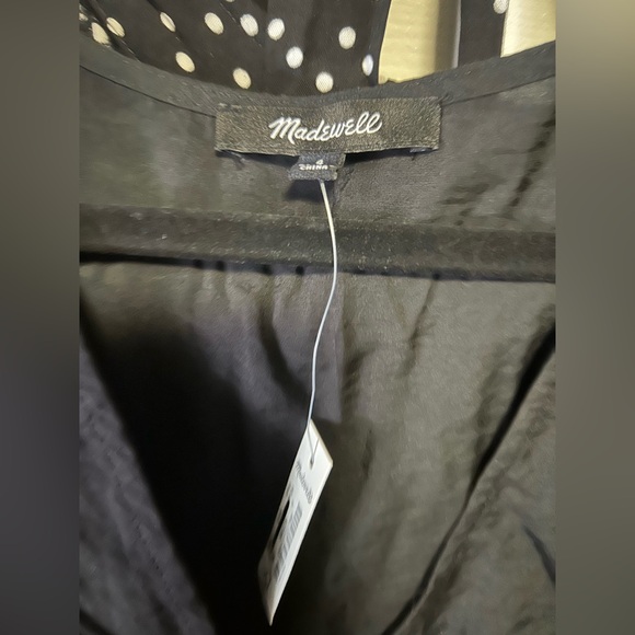 Madewell Black V-Neck Slip Midi Dress for Cocktail - Picture 4 of 5